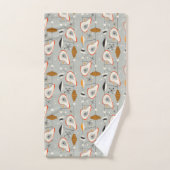 Geometrisches aquamarines u. blaues Muster Badhandtuch Set (Handtuch)