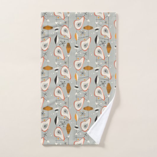 Geometrisches aquamarines u. blaues Muster Badhandtuch Set (Handtuch)