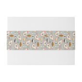 Geometrisches aquamarines u. blaues Muster Einladungsbanderole (Rückseitenbeispiel)