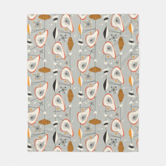 Geometrisches aquamarines u. blaues Muster Fleecedecke (Vorderseite)