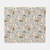 Geometrisches aquamarines u. blaues Muster Fleecedecke (Vorderseite (Horizontal))