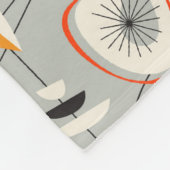 Geometrisches aquamarines u. blaues Muster Fleecedecke (Ecke)