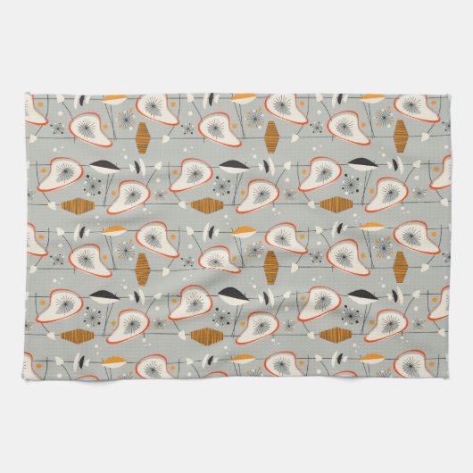 Geometrisches aquamarines u. blaues Muster Geschirrtuch (Horizontal)