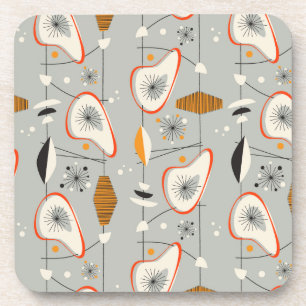 Geometrisches aquamarines u. blaues Muster Getränkeuntersetzer