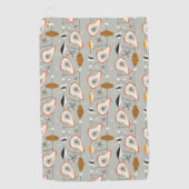 Geometrisches aquamarines u. blaues Muster Golfhandtuch (Vorderseite)