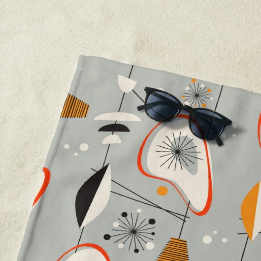 Geometrisches aquamarines u. blaues Muster Strandtuch (Beispiel)