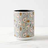 Geometrisches aquamarines u. blaues Muster Tasse (Zentrum)