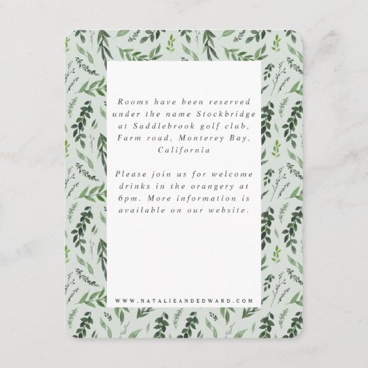 Geometrisches Aquarell Begleitkarte (Rückseite)