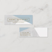 Geometrisches Aquarell-graue MiniVisitenkarte Mini Visitenkarte (Vorne/Hinten)