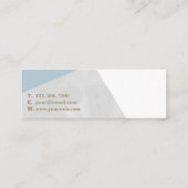 Geometrisches Aquarell-graue MiniVisitenkarte Mini Visitenkarte (Rückseite)