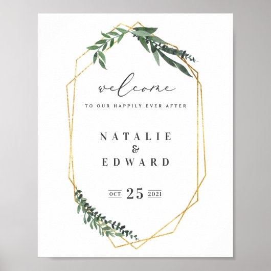 Geometrisches Aquarell Poster (Vorne)