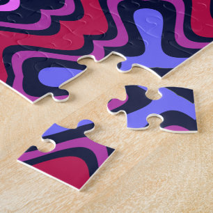 Geometrisches arabisches Muster in leuchtendem Ros Puzzle