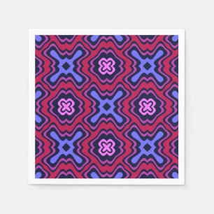 Geometrisches arabisches Muster in leuchtendem Ros Serviette