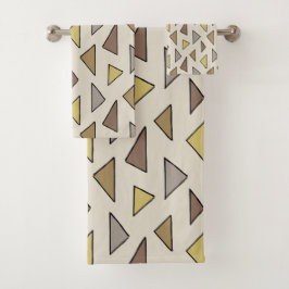 Geometrisches Armwarm Earthy Badhandtuch Set