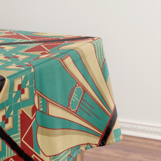 Geometrisches Art Deco Design Tischdecke (Beispiel)