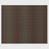 Geometrisches Art Deco Muster | Schwarzes Gold Geschenkpapier (Flach)