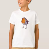 Geometrisches Art-Rot Robin T-Shirt (Vorderseite)