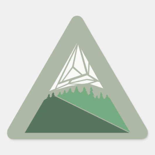Geometrisches Aufkleber für Bergkunst (Vorderseite)