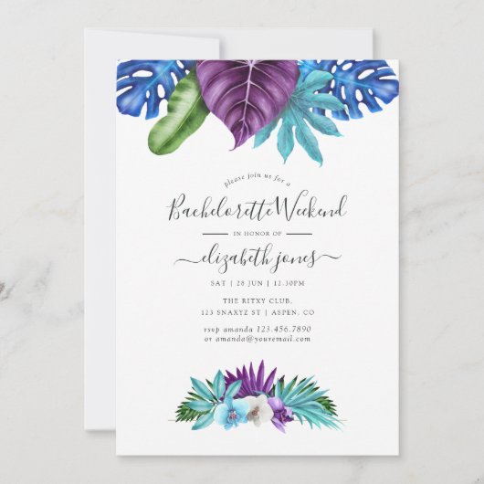 Geometrisches Bachelorette Wochenende Einladung (Vorderseite)