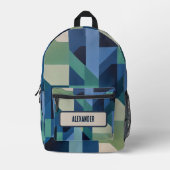 Geometrisches Backpack Bedruckter Rucksack (Vorderseite)