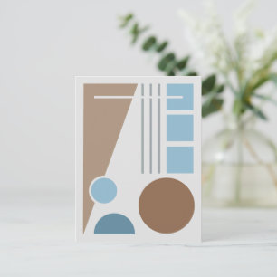 Geometrisches Balanciert Abstraktes Design Postkarte
