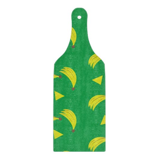 Geometrisches Bananengelbes Muster Schneidebrett (Vorderseite)