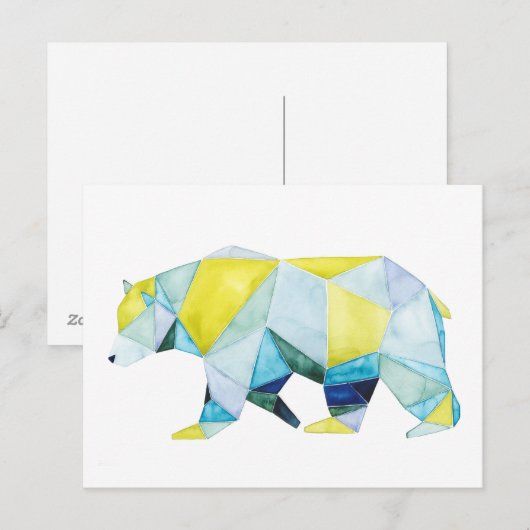 Geometrisches Bärtier Postkarte (Vorne/Hinten)