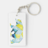 Geometrisches Bärtier Schlüsselanhänger (Rückseite)