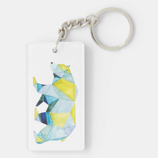 Geometrisches Bärtier Schlüsselanhänger (Rückseite)