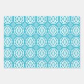 Geometrisches Batik-Krawatte-Dye-Blue-Varietätsack Geschenkpapier Set (Vorderseite 2)