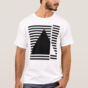Geometrisches Bauhaus-Dreieck inspiriertes Design T-Shirt