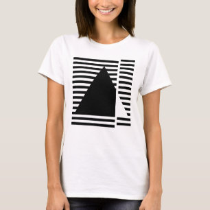 Geometrisches Bauhaus-Dreieck inspiriertes Design T-Shirt