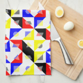 Geometrisches Bauhaus Geschirrtuch (Viertel Falte)