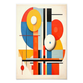 Geometrisches Bauhaus Minimalistische Abstrakte Ku Fotodruck
