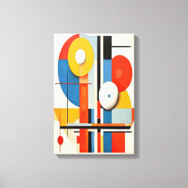 Geometrisches Bauhaus Minimalistische Abstrakte Ku Leinwanddruck