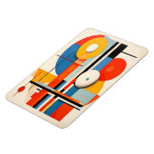 Geometrisches Bauhaus Minimalistische Abstrakte Ku Magnet (Linke Seite)