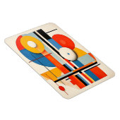 Geometrisches Bauhaus Minimalistische Abstrakte Ku Magnet (Rechte Seite)