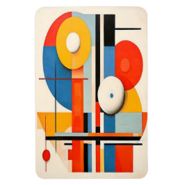 Geometrisches Bauhaus Minimalistische Abstrakte Ku Magnet