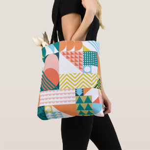 Geometrisches Bauhaus-Muster Scandi-Mosaik Tasche