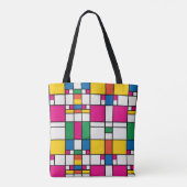 Geometrisches Bauhaus-Muster Tasche (Rückseite)
