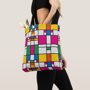 Geometrisches Bauhaus-Muster Tasche