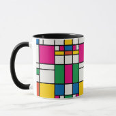 Geometrisches Bauhaus-Muster Tasse (Links)