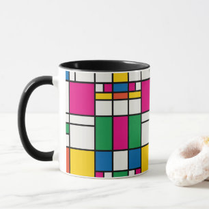 Geometrisches Bauhaus-Muster Tasse
