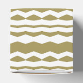 Geometrisches Beige und Weiß Geschenkschachtel (Oben)