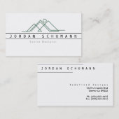 Geometrisches Berglogo | Kundengeschäftes Visitenkarte (Vorne/Hinten)