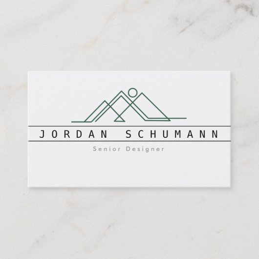 Geometrisches Berglogo | Kundengeschäftes Visitenkarte (Vorderseite)