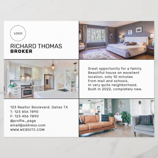 Geometrisches berufliches Unternehmen Flyer (Hinten)