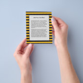 Geometrisches Bienentier mit schwarzgelben horizon Flyer (Gruppe)