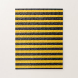 Geometrisches Bienentier mit schwarzgelben horizon Puzzle