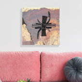 Geometrisches Bild, Mimbres Potterie-Design Leinwanddruck (Insitu (Wohnzimmer))